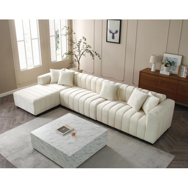 WeiLo Velvet Sectional Wayfair   Velvet Sectional 